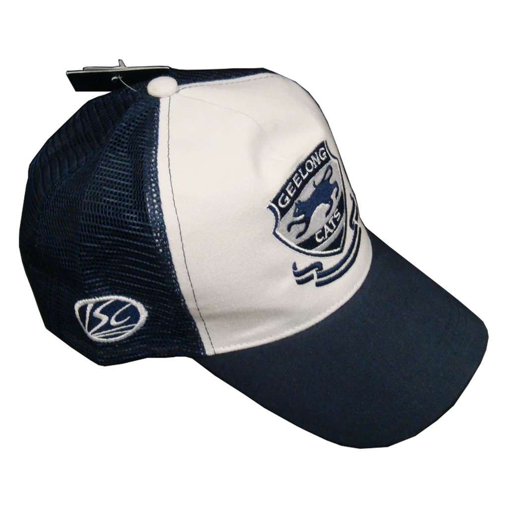 Geelong Official Isc White Truckers Hat Brand New With Tags - 1277