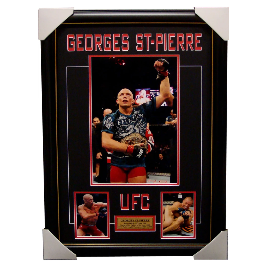 Georges St-pierre Ufc Photo Collage Framed - 4108