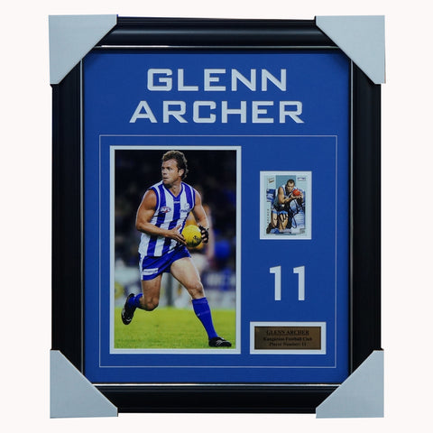 Glenn Archer Kangaroos Signed Card Collage Framed - 1583