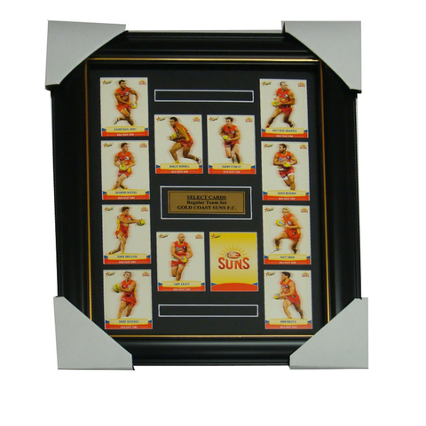 Gold Coast Suns 2013 Select Cards Set Framed includes Ablett and Bennell - 1250