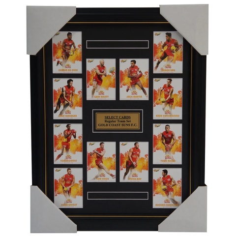 Gold Coast Suns 2017 Select Card Team Set Framed Gary Ablett Lynch May Martin - 3063