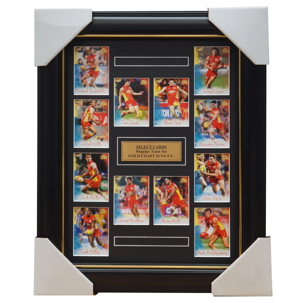Gold Coast Suns 2018 Select Card Team Set Framed Tom Lynch May Martin Afl - 3360