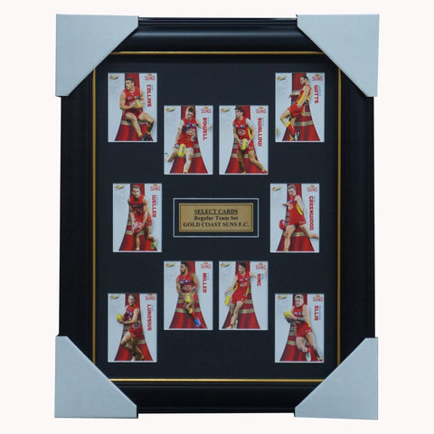 Gold Coast Suns 2022 Select Card Team Set Framed Miller Swallow Rowell - 5037