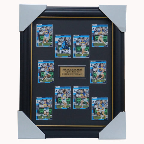 2022 NRL Traders Cards Gold Coast Titans Team Set Framed - 5094