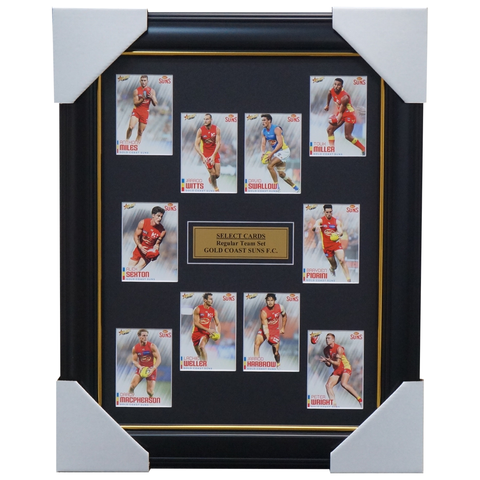 Gold Coast Suns 2020 Select Card Set Framed Swallow Weller Miller  - 4003