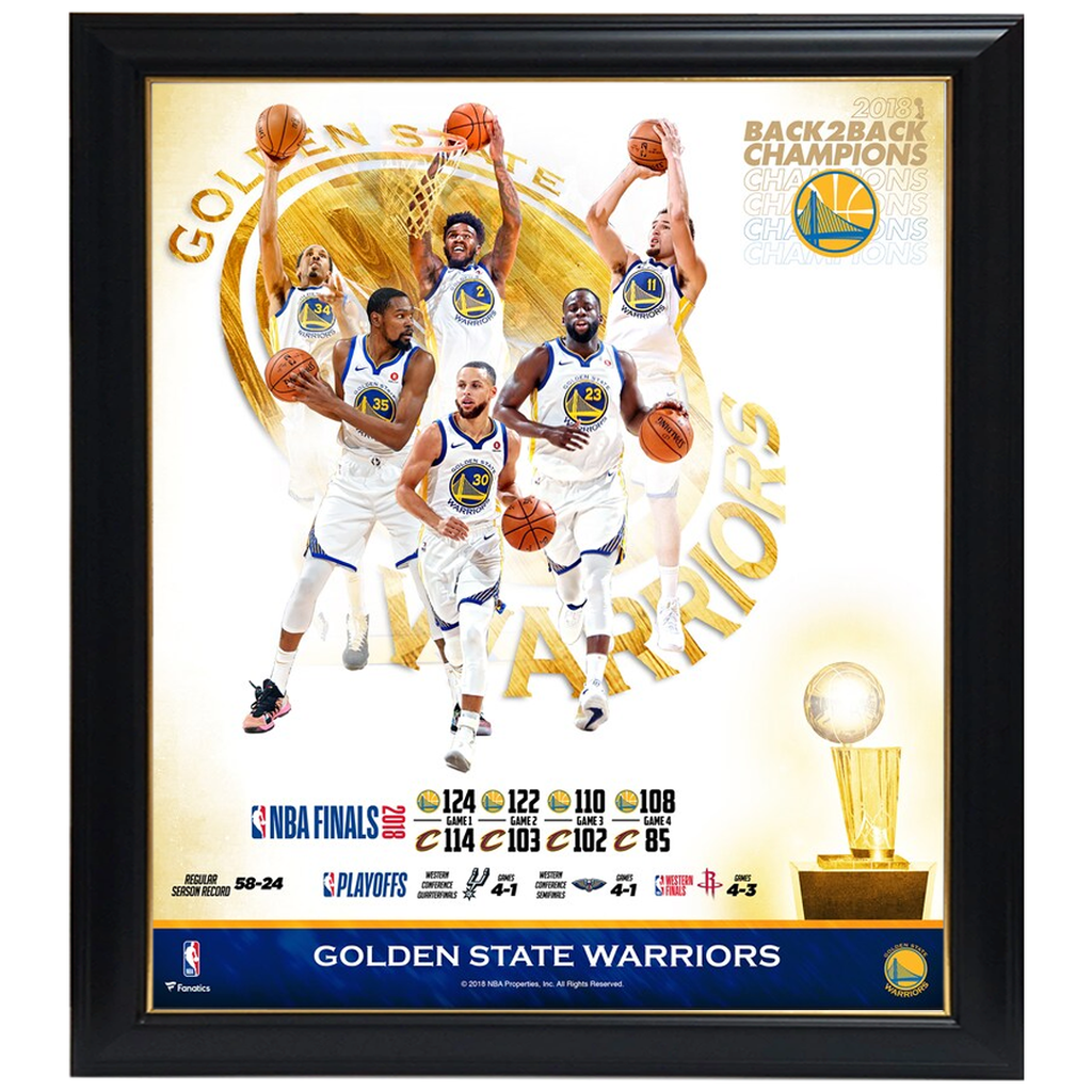 Golden State Warriors 2018 Nba Finals Champions Official Nba Print Framed - 4409