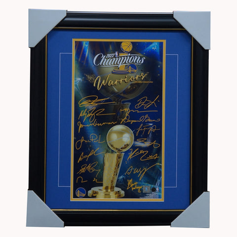 Golden State Warriors 2022 NBA Champions Signed Official Photo Framed Steph Curry - 5207