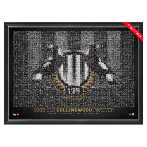 Good Old Collingwood Forever L/e 125th Year Historical Mosaic Afl Print Framed - 3110