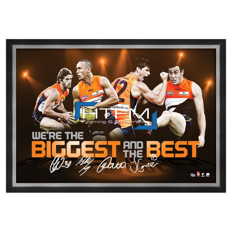 Greater Western Sydney Four Player Facsimile Afl Official Licensed Print Framed - 1816
