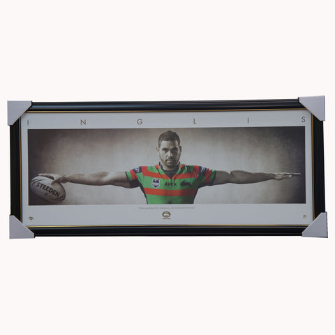 Greg Inglis "Wings" South Sydney Rabbitohs Licensed Nrl Print Framed - 3918