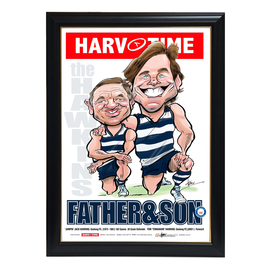 Hawkins Father & Son Harv Time Print Framed - 4070