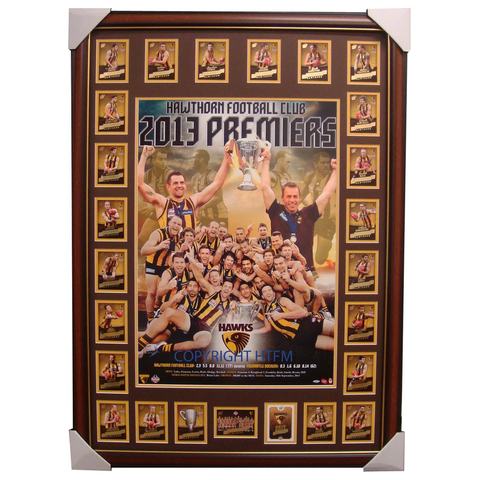 Hawthorn 2013 Premier Print Framed with Official Premiers Card Set - 1621