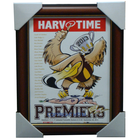 Hawthorn 2013 Premiers Afl Harv Time Limited Edition Print Framed Hodge Mitchell - 1528