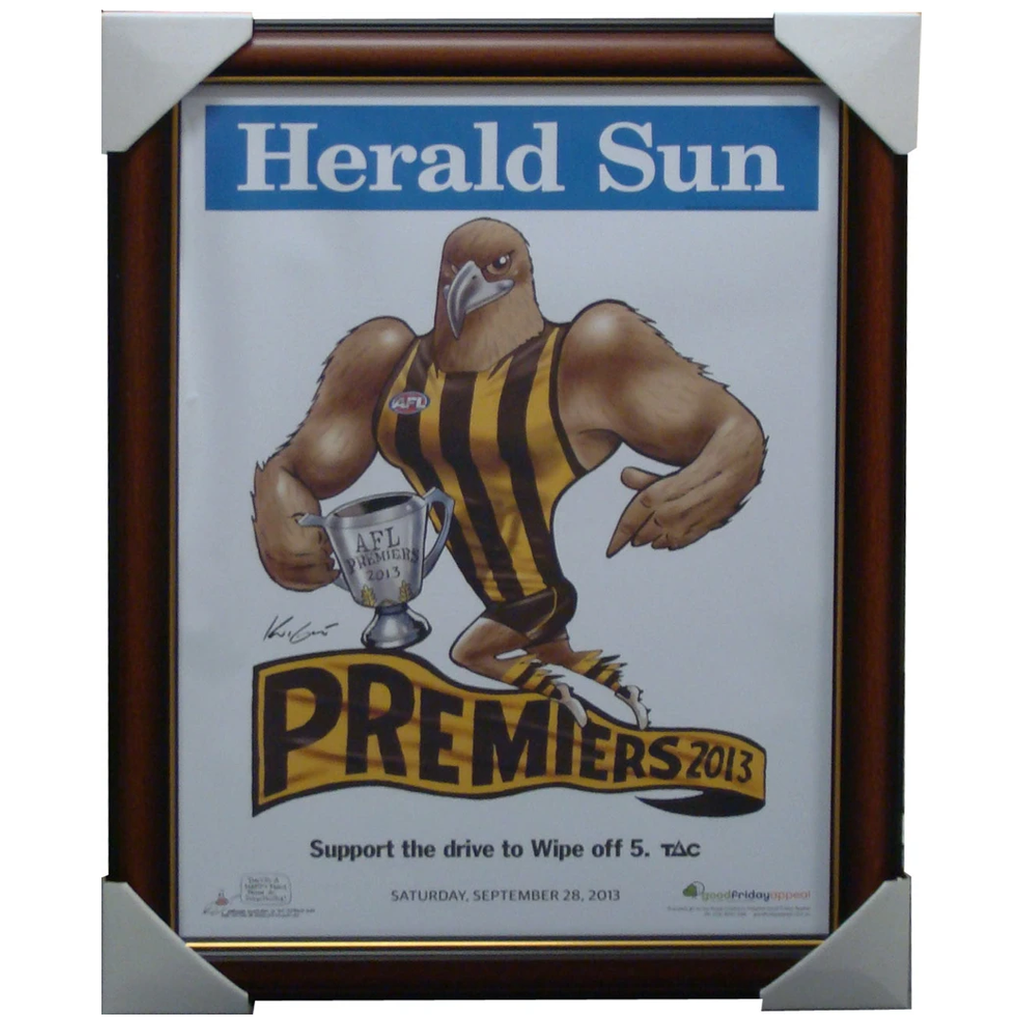 Hawthorn 2013 Premiers Afl Official Mark Knights Print Framed Hodge Mitchell - 1529