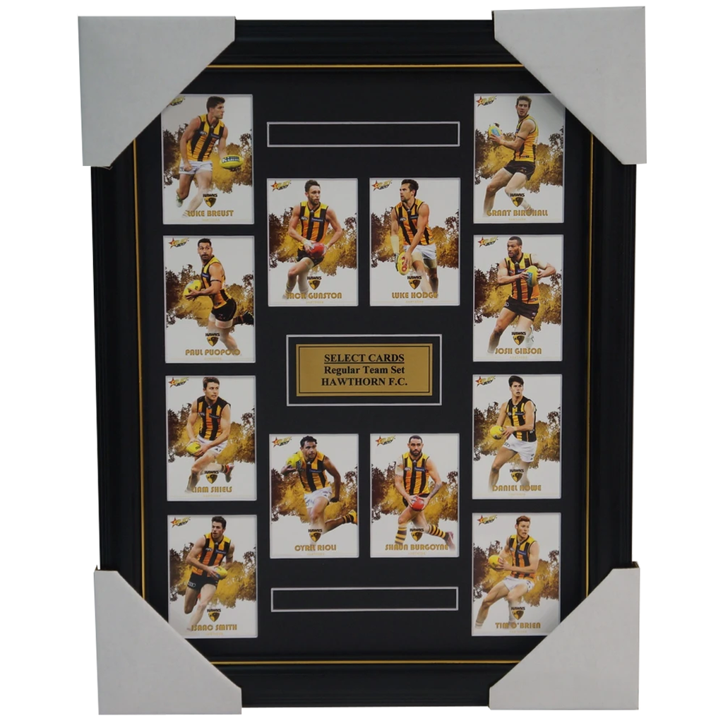 Hawthorn 2017 Select Card Team Set Framed Hodge Rioli Gunston Puopolo Gibson - 3059