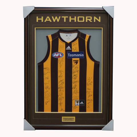 Hawthorn Football Club 2021 AFL Official Team Signed Guernsey Framed - 4701