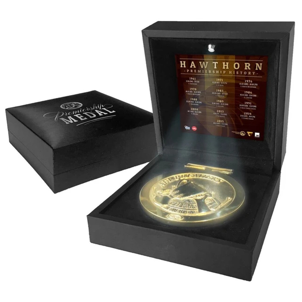 Hawthorn Boxed Premiers Medallion Led Lighting Black Display Box Official - 2995