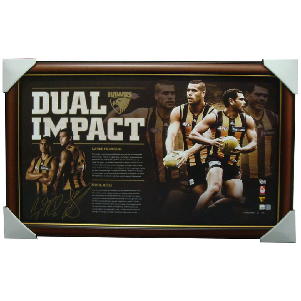 Hawthorn Dual Impact Signed Franklin & Rioli Official Print Framed - 1330