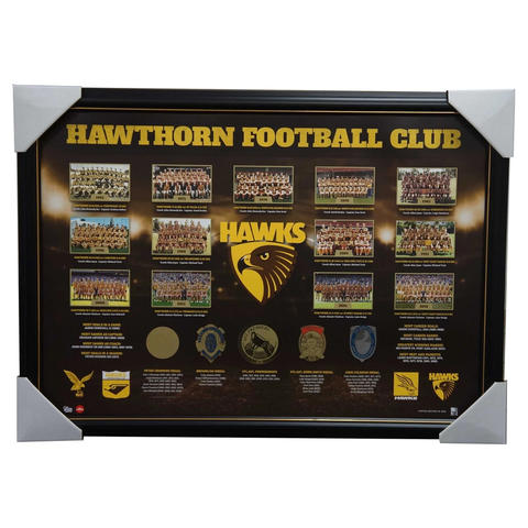 Hawthorn Historical Series Afl L/e Print Framed Inc 2015 Premiers Hodge Rioli - 2931