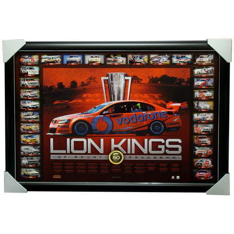 Holden Bathurst Lion Kings 50 Years of Mount Panorama L/e Print Framed - 1123