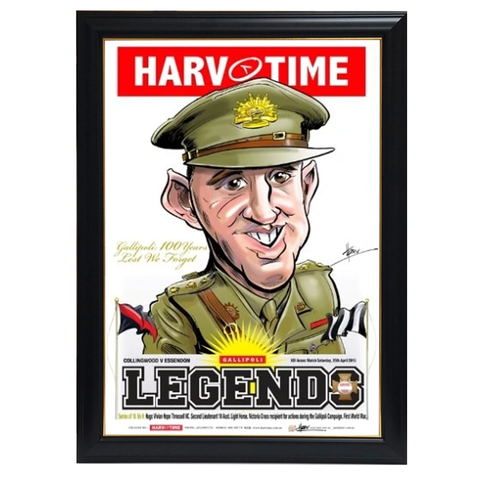 Hugo Vivian Throssell, 9th Victoria Cross Medal Recipient, Harv Time Print Framed - 4118