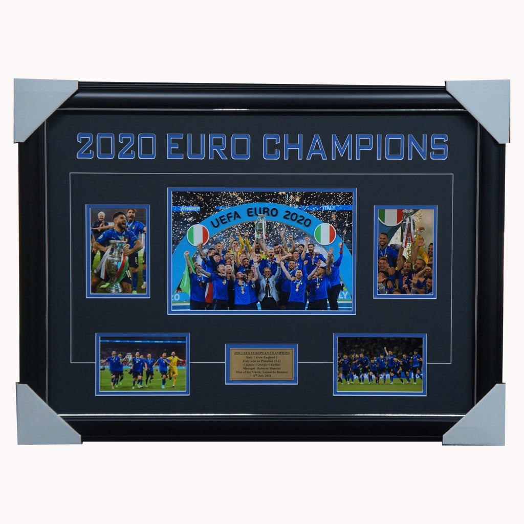 Italy UEFA 2020 European Cup Champions Photo Collage Framed - 4806