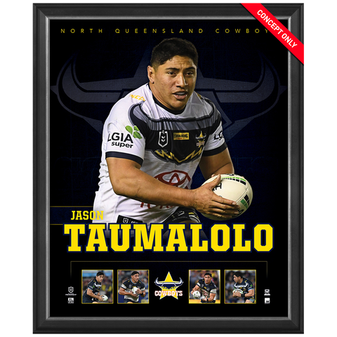 Jason Taumalolo North Queensland Cowboys Official Nrl Player Print Framed New - 4375