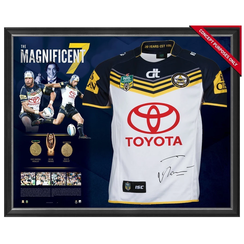 Johnathan Thurston Signed 2015 Nrl Premiers North Queensland Jersey Framed - 2588