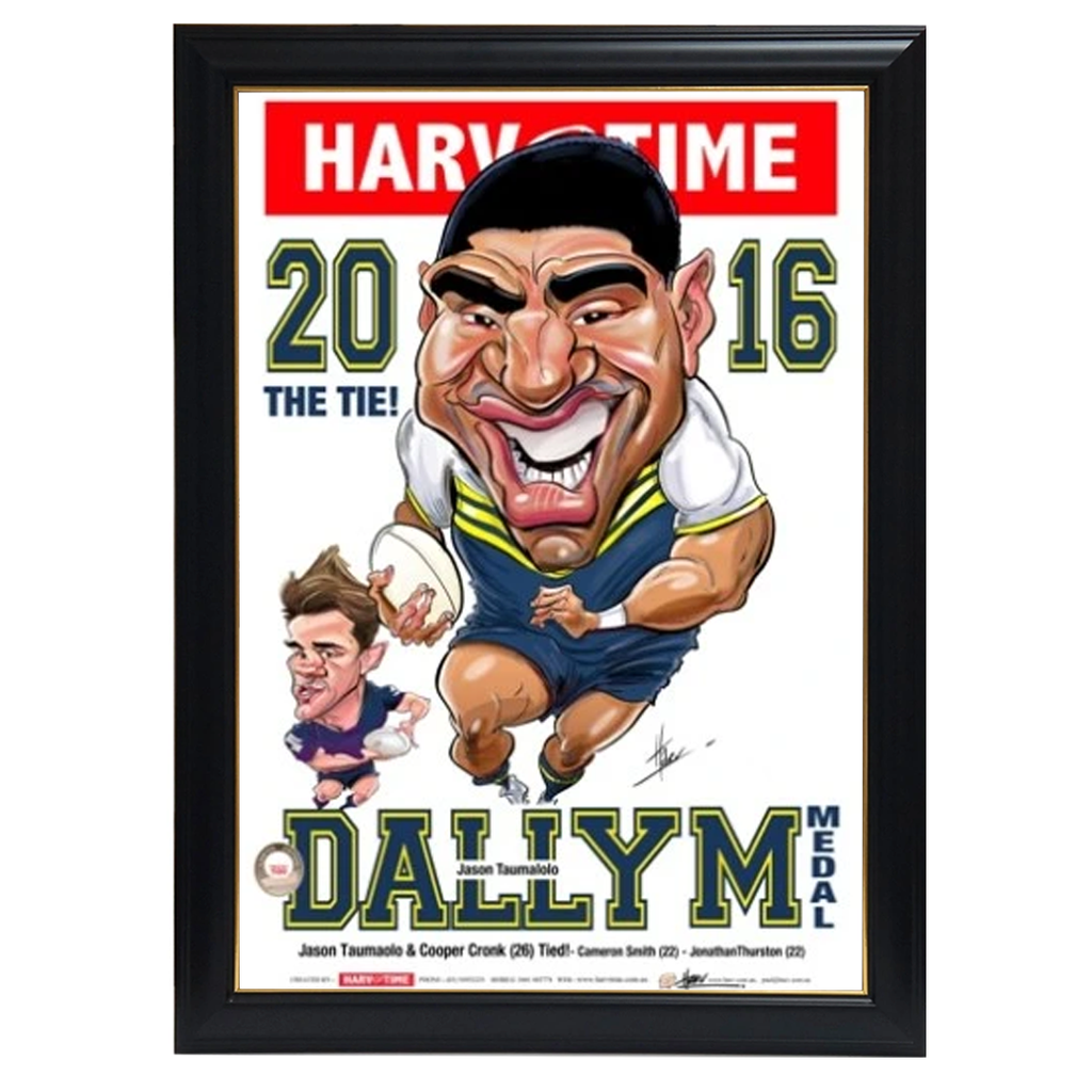 Jason Taumalolo, 2016 Dally M, Harv Time Print Framed - 4126