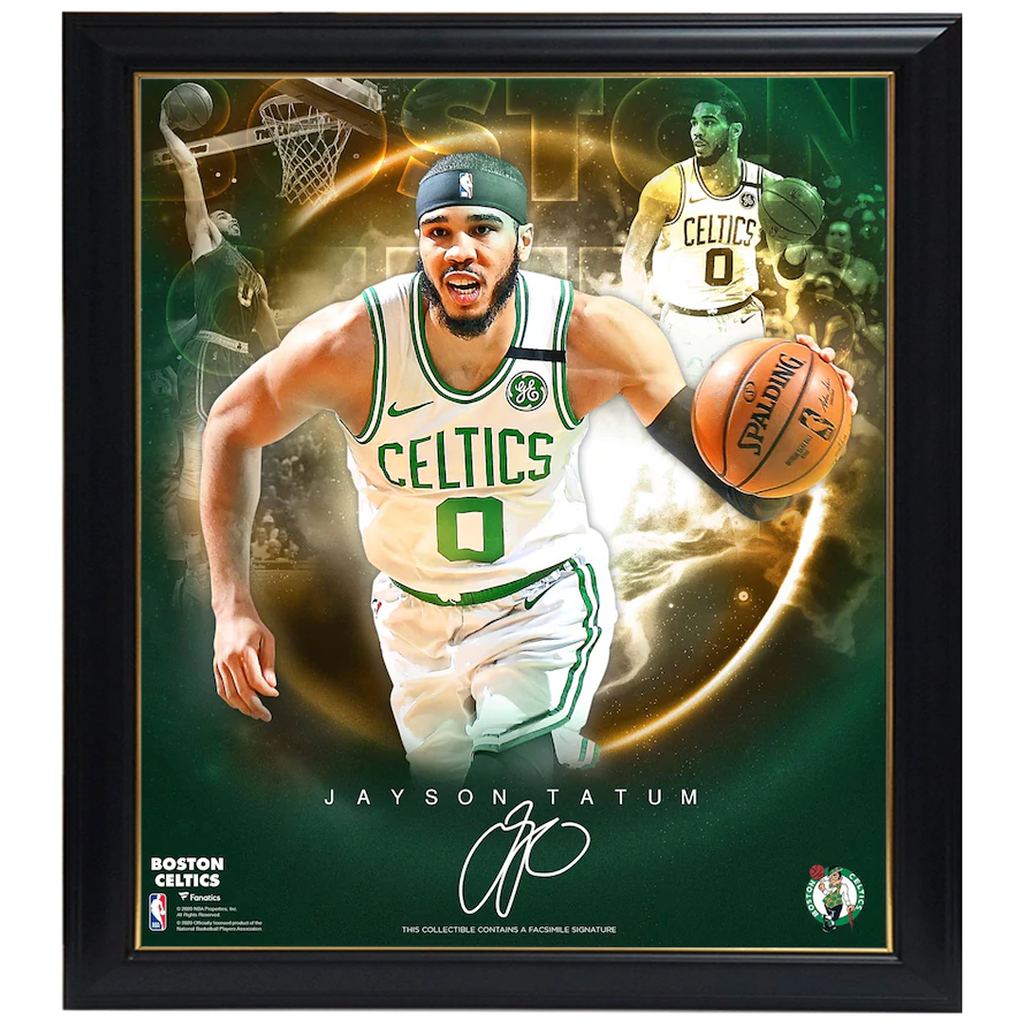 Jayson Tatum Boston Celtics Facsimile Signed Official Nba Print Framed - 4403