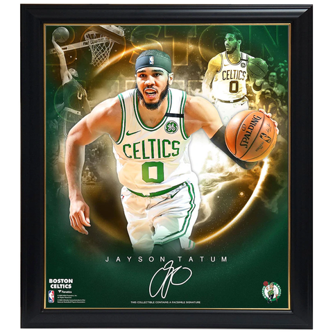 Jayson Tatum Boston Celtics Facsimile Signed Official Nba Print Framed - 4403