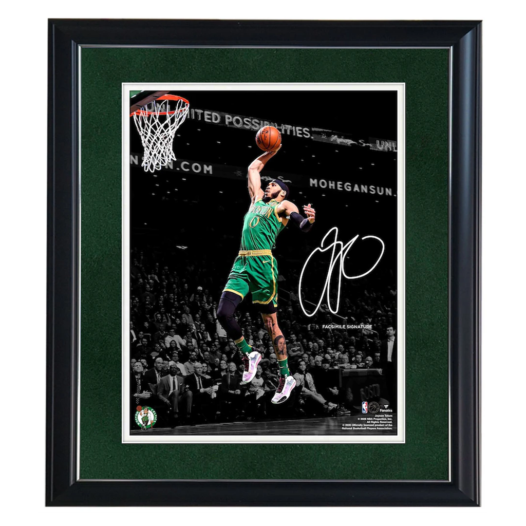Jayson Tatum Boston Celtics Framed 11" x 14" Spotlight Photograph - Facsimile Signature - 4847