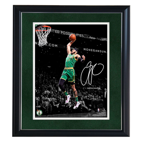 Jayson Tatum Boston Celtics Framed 11" x 14" Spotlight Photograph - Facsimile Signature - 4847