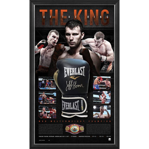 Jeff Horn Signed Official Boxing Glove Box Framed "The King of the Ring" - 4459