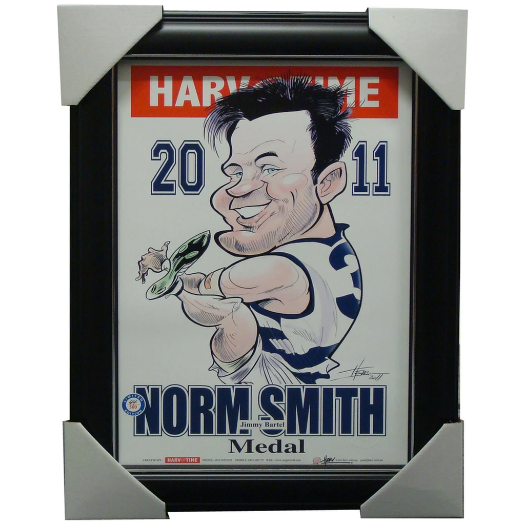 Jimmy Bartel 2011 Norm Smith Geelong Harv Time Limited Edition Print Framed - 1477