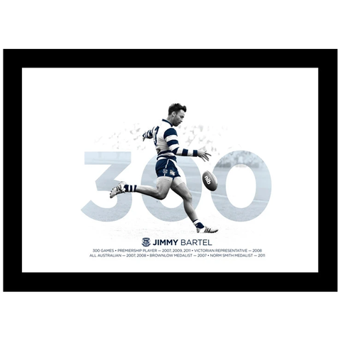 Jimmy Bartel Unsigned 300 Afl Game Limited Edition Print Framed - 2917