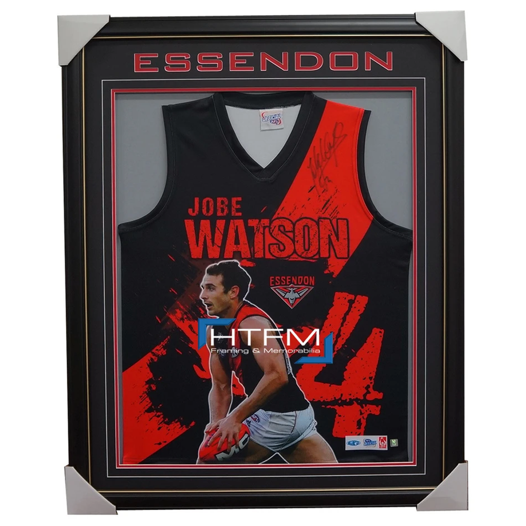 Jobe Watson Signed Essendon Impact Afl Official Jumper Signed Framed + Aflpa Coa - 2201
