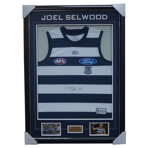 Joel Selwood Geelong 2011 L/e Premiers Jumper Signed With Cards Framed - 2072