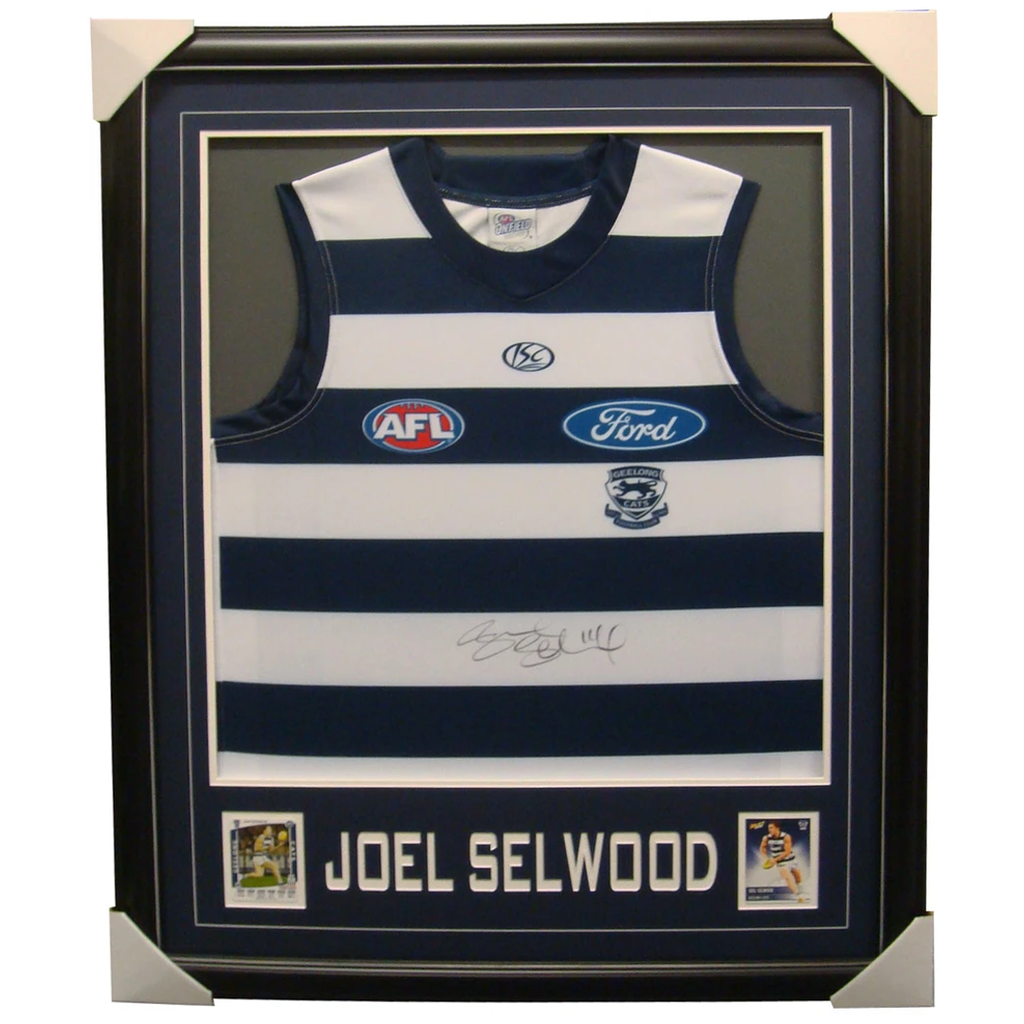 Joel Selwood Geelong Signed Jumper Framed - 3294