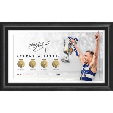Joel Selwood Signed Geelong Retirement Official AFL Lithograph Framed - 5291