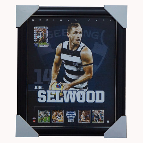 Joel Selwood Geelong F.C. Official Licensed AFL Print Framed + Signed Card - 5312
