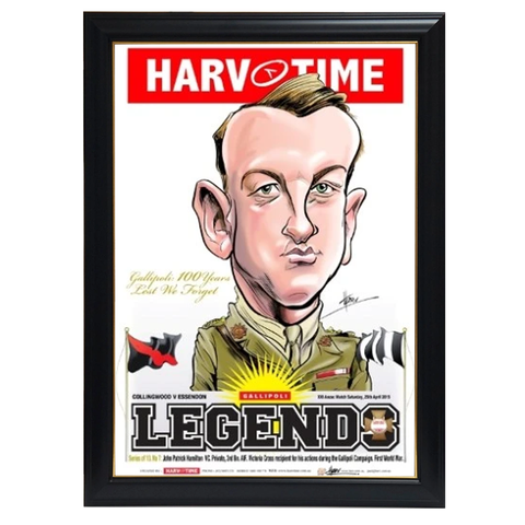 John Patrick Hamilton, 7th Victoria Cross Medal Recipient, Harv Time Print Framed - 4112