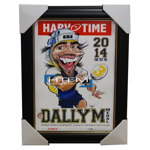 Johnathan Thurston 2014 Dally M Medallist L/e Harv Time Print Framed North Qld - 2038