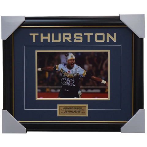 Johnathan Thurston Signed North Queensland Cowboys Photo Framed - 3873