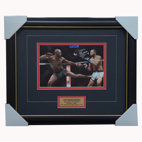 Jon Bones Jones Signed UFC Champion Photo Collage Framed + COA - 5464