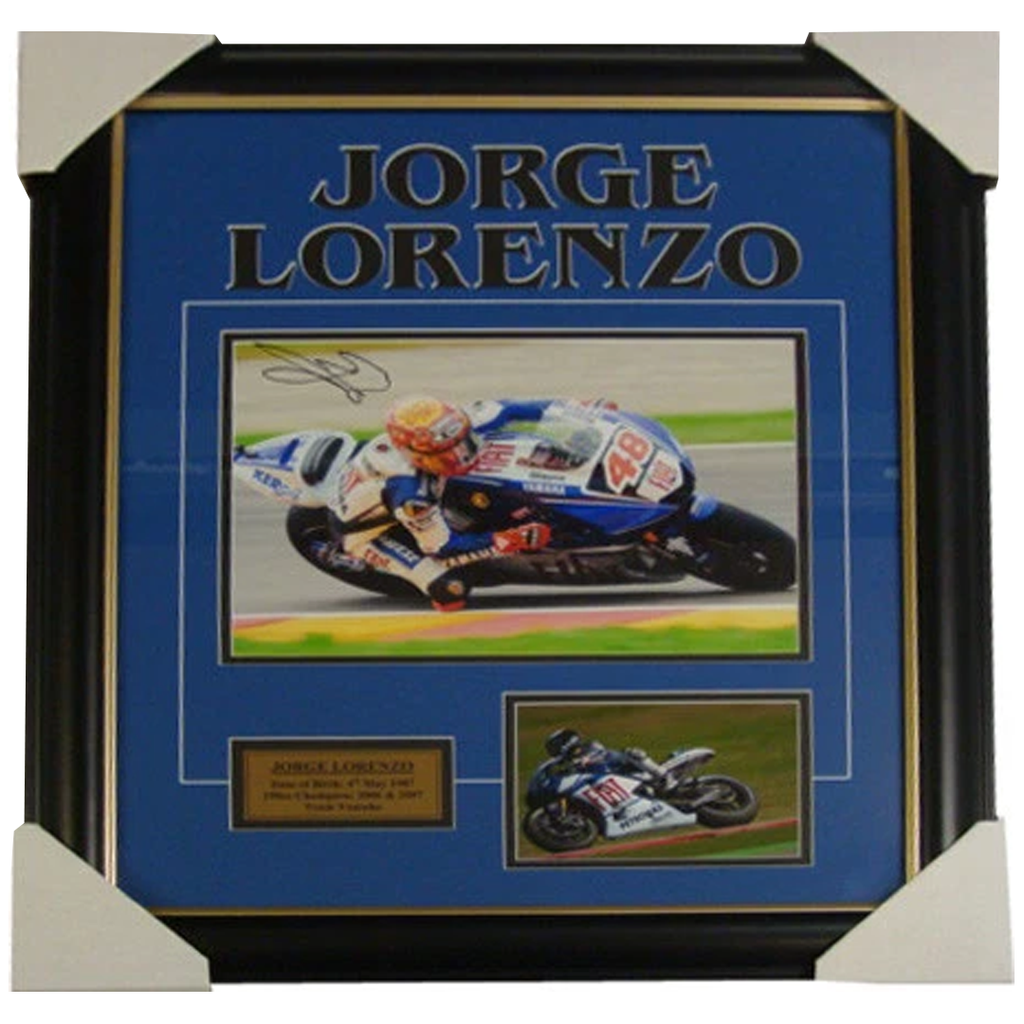 Jorge Lorenzo Signed Yamaha Moto Gp World Champion Photo Collage Framed - 2873