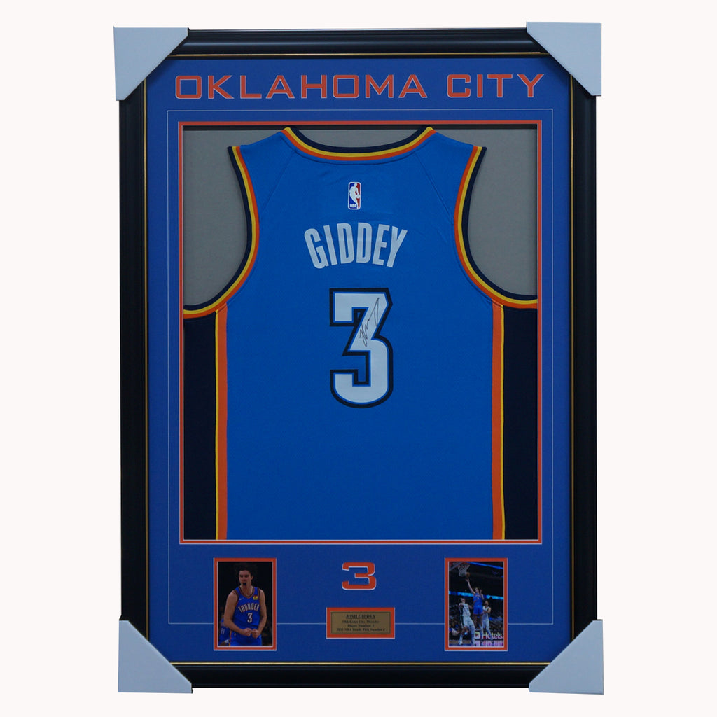 Basketball - Josh Giddey Signed & Framed OKC Jersey