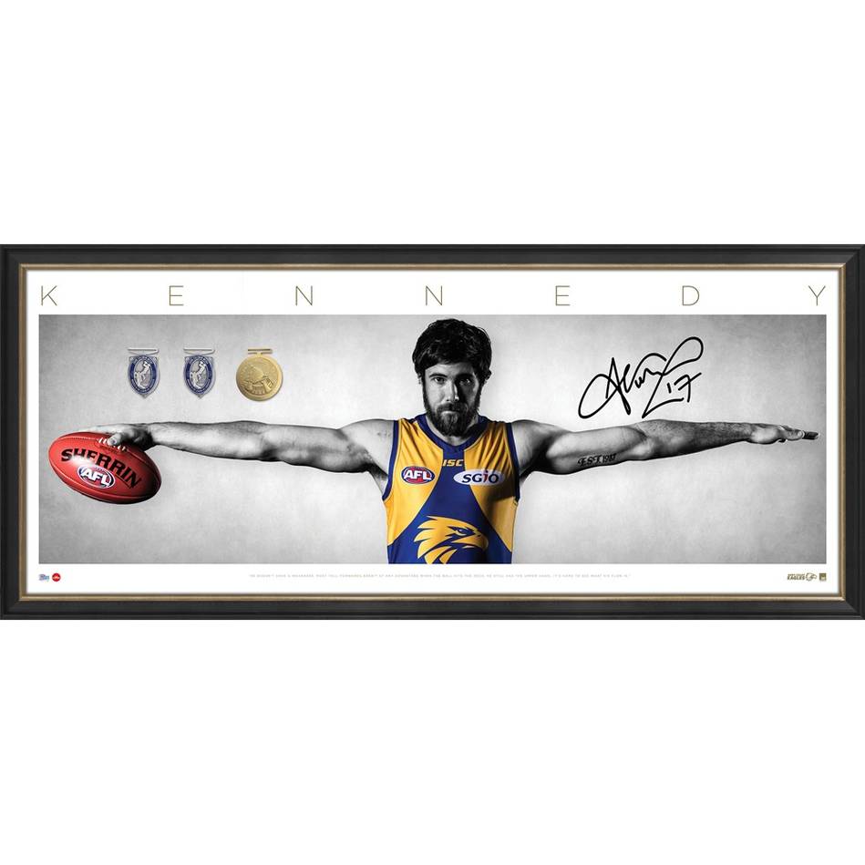 Josh Kennedy Signed West Coast Eagles Official AFL Retirement Deluxe Wings Framed - 5239