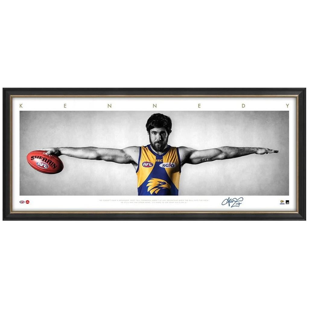 Josh Kennedy Signed West Coast Eagles Mini Wings Official Afl Print Framed  New - 3254
