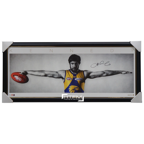 Josh Kennedy Signed West Coast Eagles Official Afl Wings Print Framed - 3417